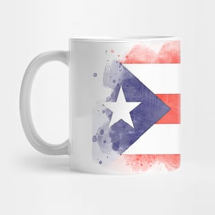 Puerto Rican watercolor flag Mug